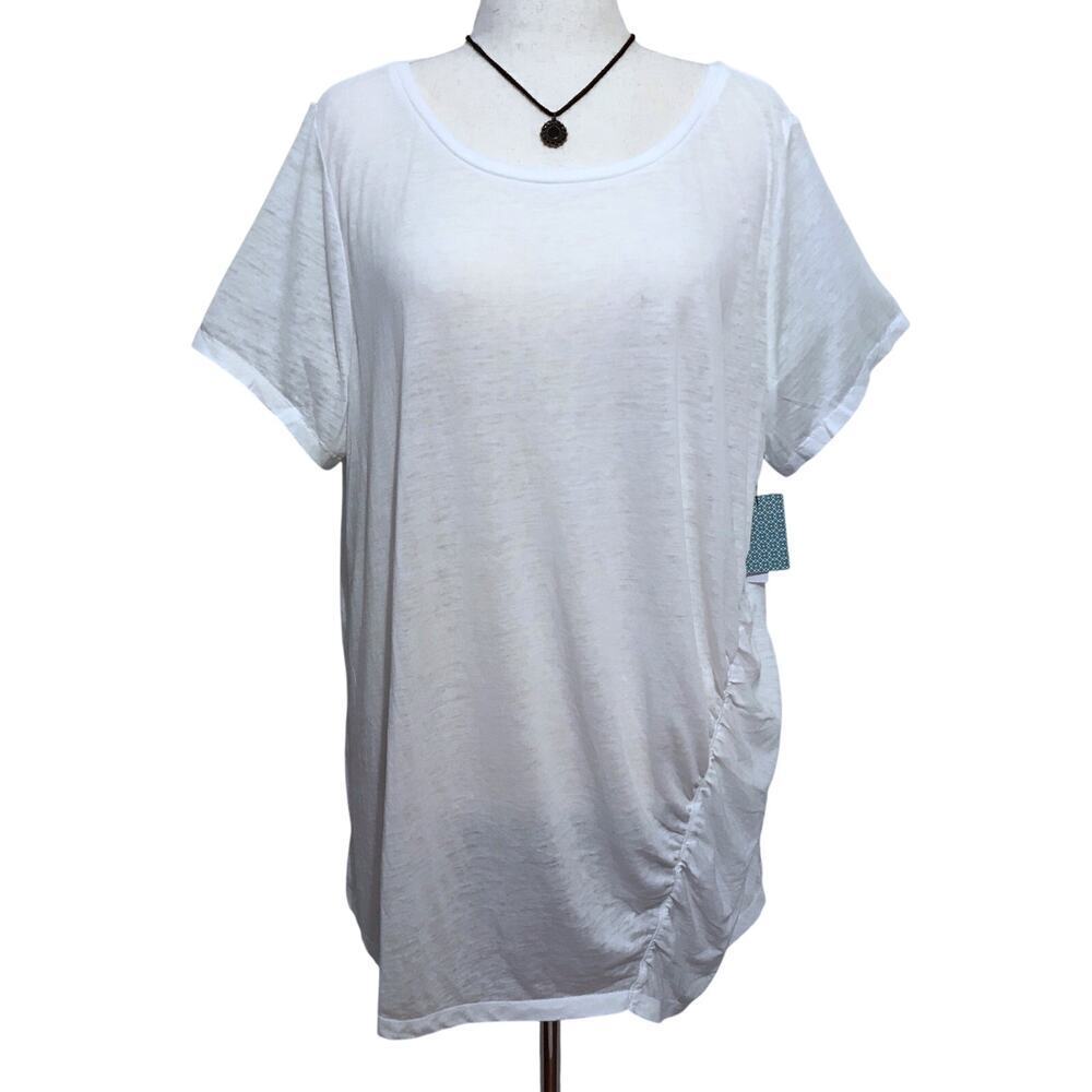 Susina NWT Ivory Short Sleeves Blouse Women 3X